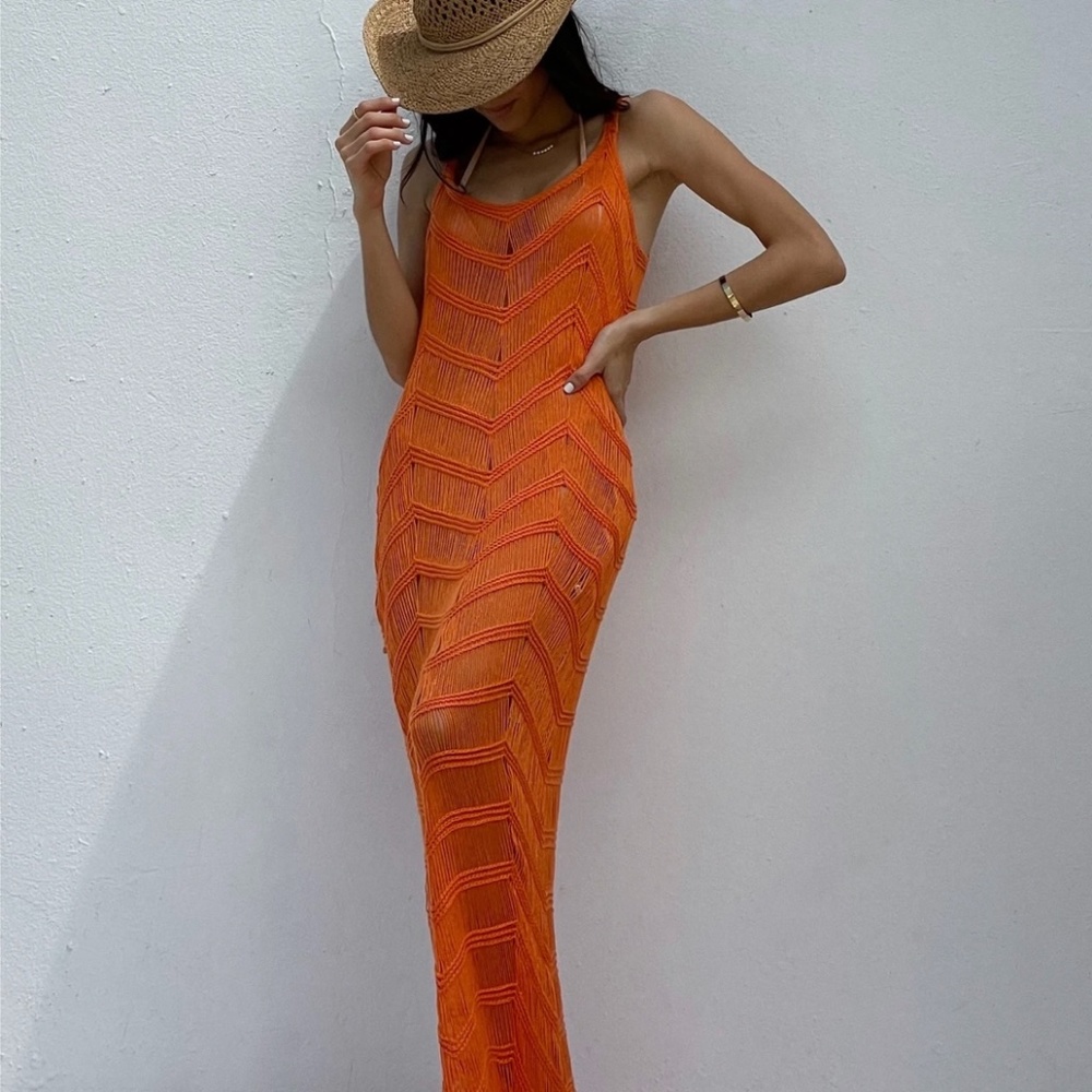 Orange Maxi Cover Up